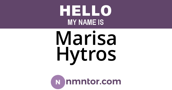 Marisa Hytros