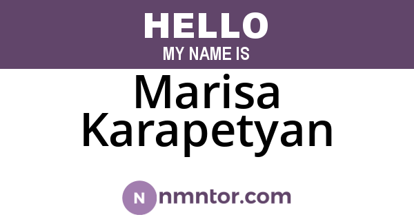 Marisa Karapetyan