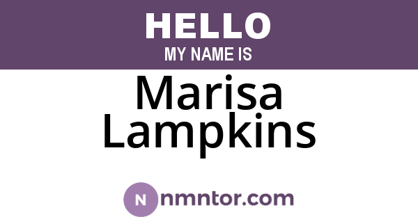 Marisa Lampkins