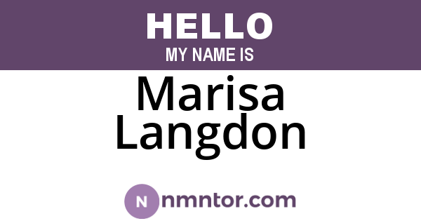Marisa Langdon