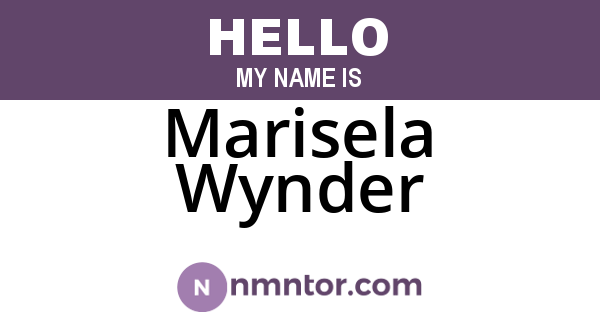 Marisela Wynder