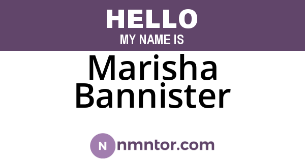 Marisha Bannister