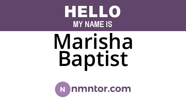 Marisha Baptist