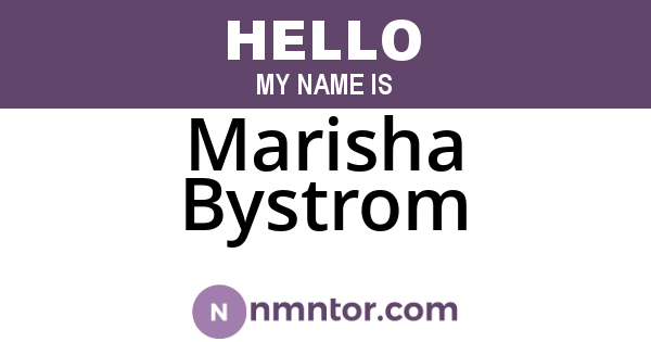 Marisha Bystrom