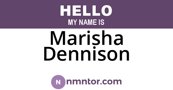 Marisha Dennison