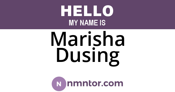Marisha Dusing