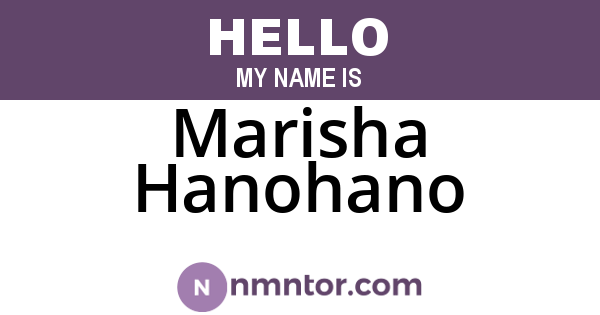 Marisha Hanohano