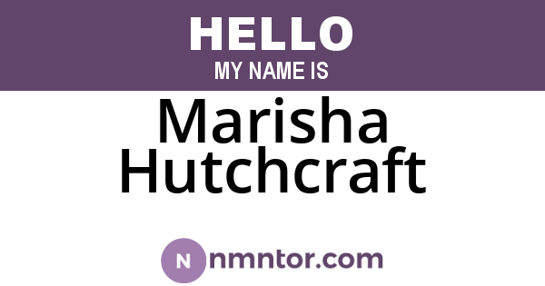 Marisha Hutchcraft