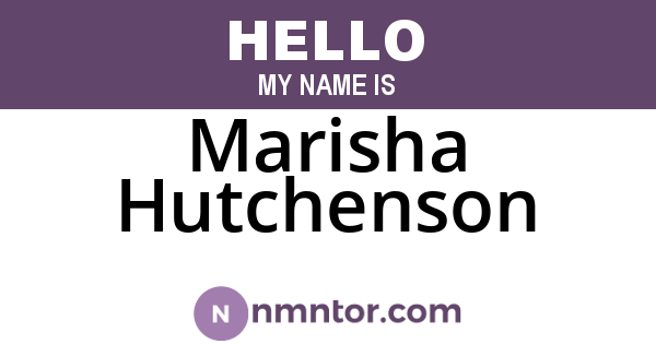 Marisha Hutchenson