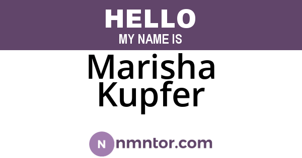 Marisha Kupfer