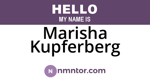 Marisha Kupferberg