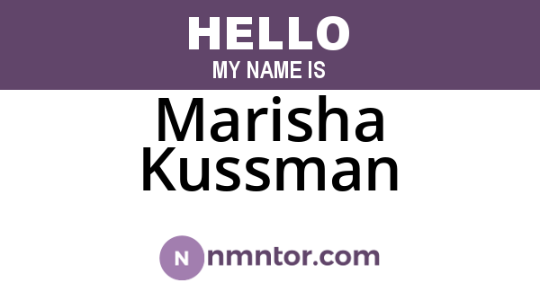 Marisha Kussman