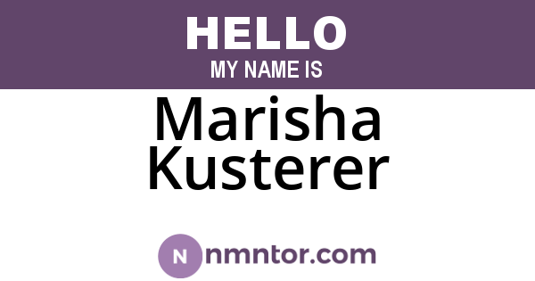 Marisha Kusterer