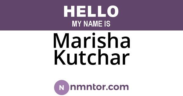 Marisha Kutchar