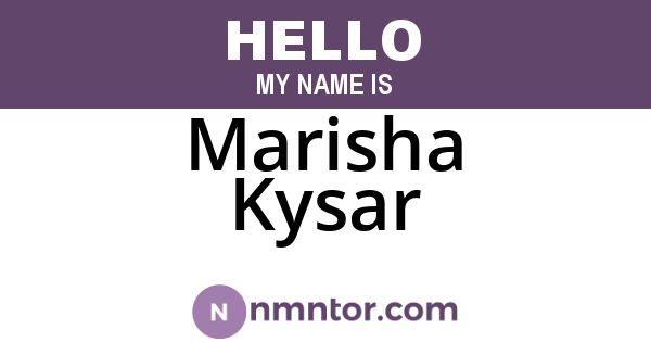 Marisha Kysar