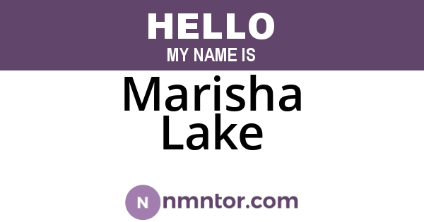 Marisha Lake