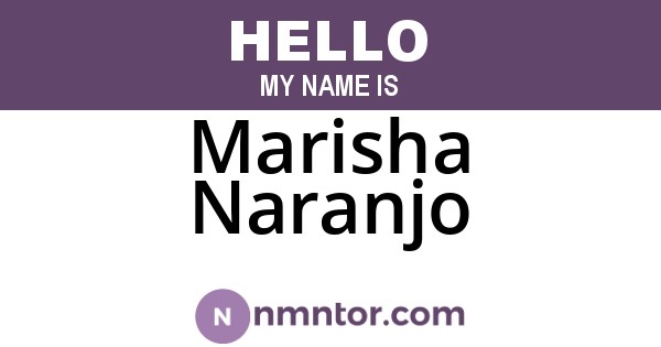 Marisha Naranjo