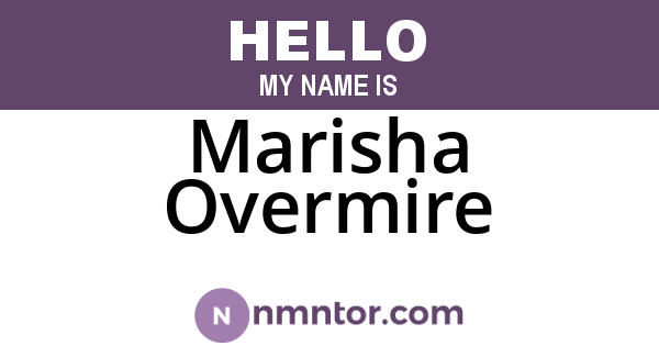 Marisha Overmire