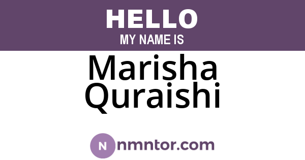 Marisha Quraishi