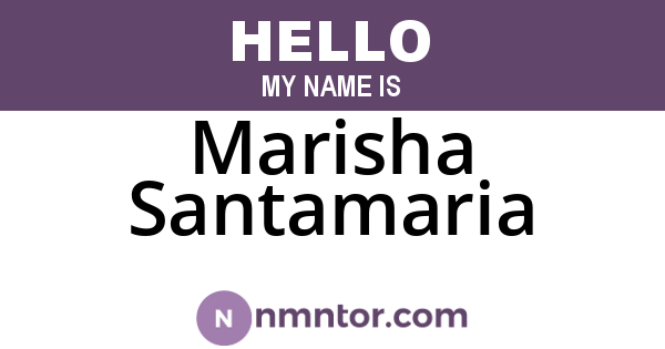 Marisha Santamaria