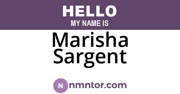 Marisha Sargent