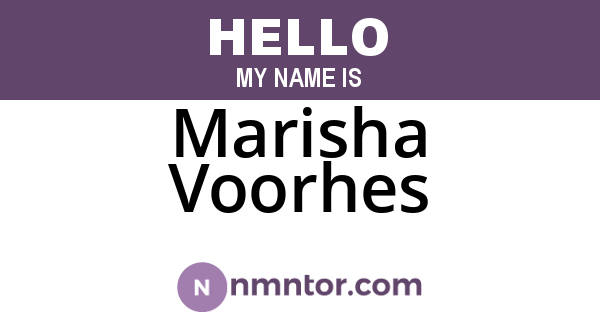 Marisha Voorhes