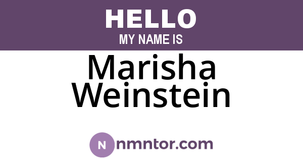 Marisha Weinstein