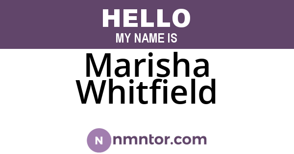 Marisha Whitfield