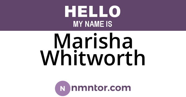Marisha Whitworth