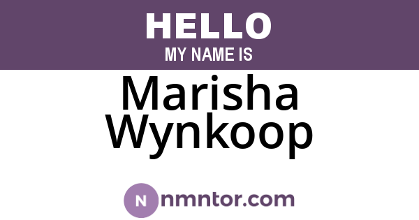 Marisha Wynkoop