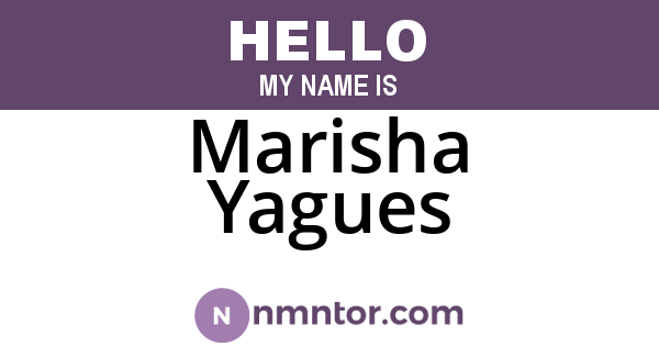 Marisha Yagues