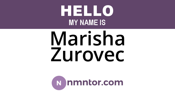 Marisha Zurovec