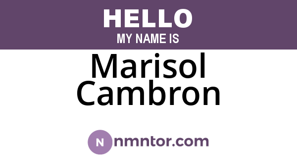 Marisol Cambron