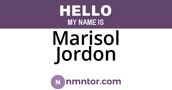 Marisol Jordon