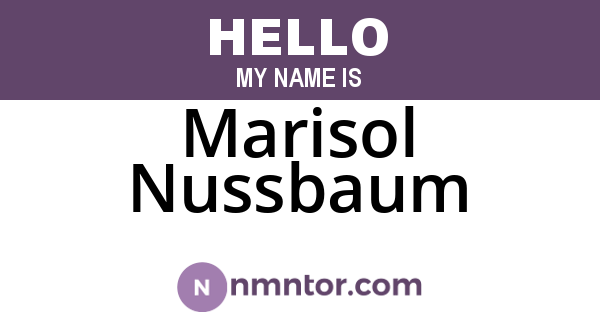 Marisol Nussbaum
