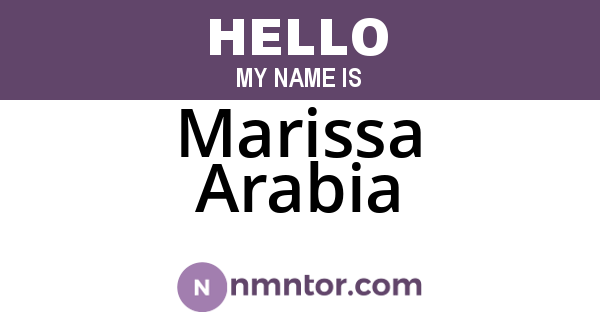 Marissa Arabia