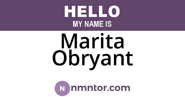 Marita Obryant