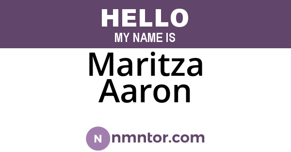 Maritza Aaron