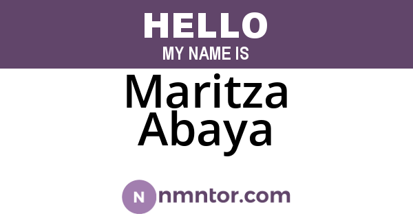 Maritza Abaya