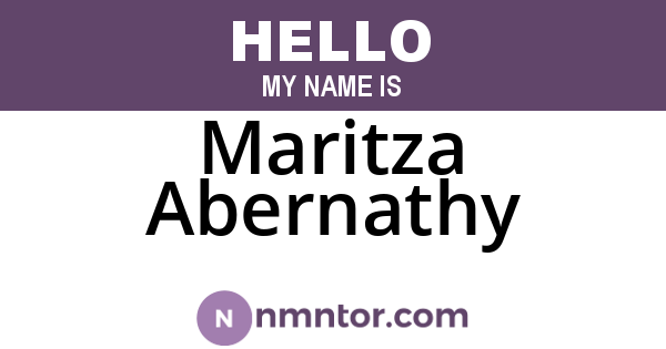 Maritza Abernathy