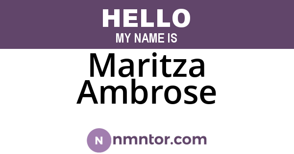 Maritza Ambrose