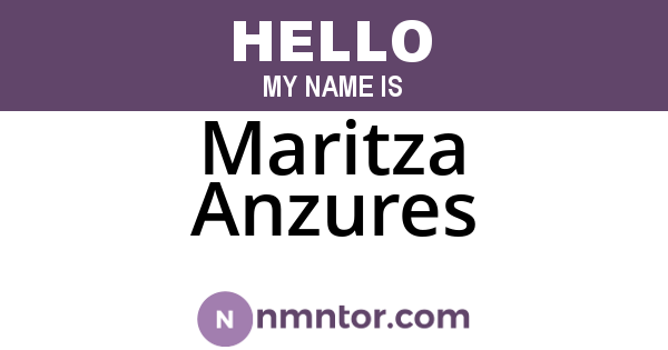 Maritza Anzures