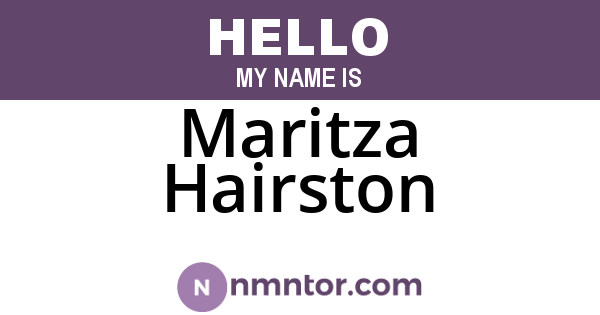 Maritza Hairston