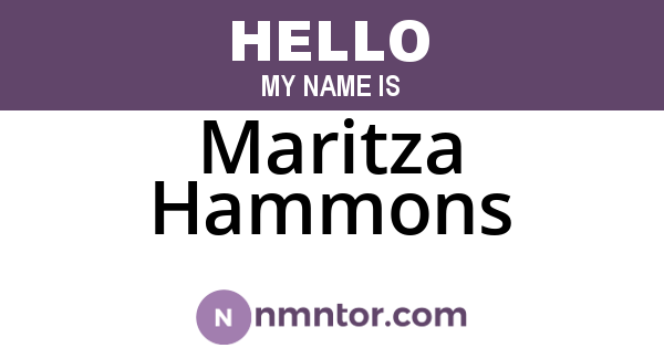 Maritza Hammons
