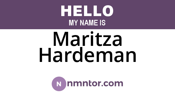 Maritza Hardeman