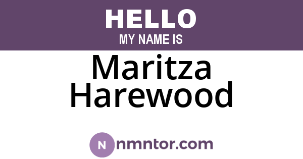 Maritza Harewood
