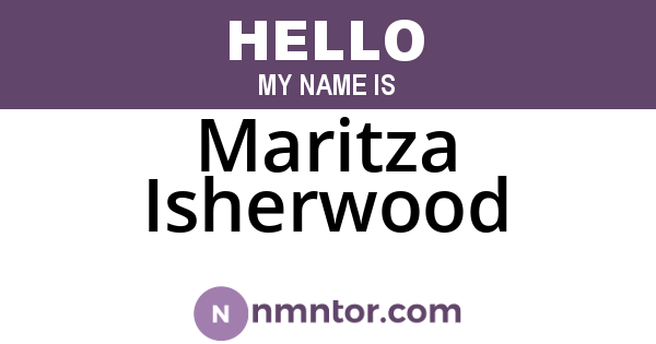 Maritza Isherwood