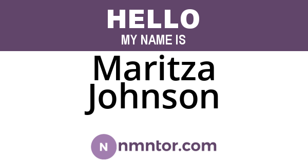 Maritza Johnson