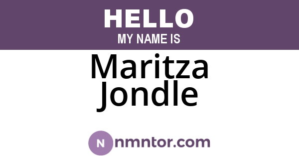 Maritza Jondle