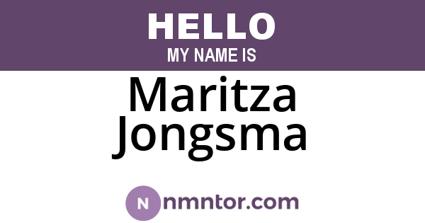 Maritza Jongsma